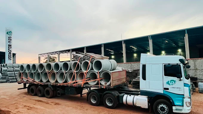 Frota própria preparada para entrega programada em obras