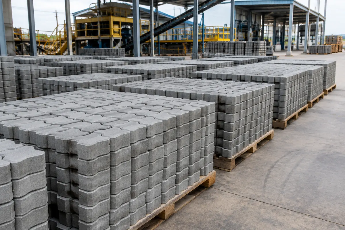 Paver 16 Faces de concreto preparado em volume para fornecimento a obras